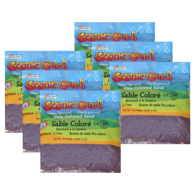 API4494-6 1 lbs Scenic Craft Colored Sand, Purple - Pack of 6