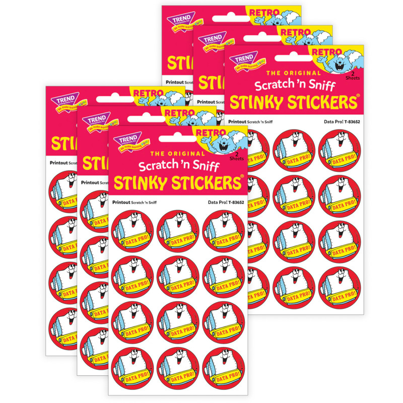 T-83652-6 Data Pro - Printout Scent Stickers, 24 per Pack - Pack of 6