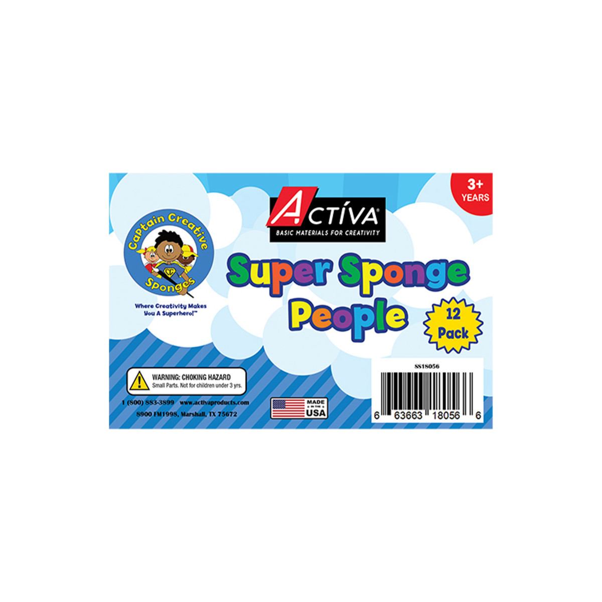 APISS18056 Captain Creative Super Sponges Set - People Shape Paint