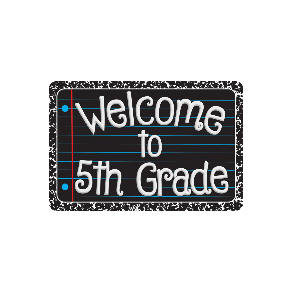 ASH91597 15.5 x 23.5 in. The Original Fun Welcome Mat - Welcome to 5th Grade, Classroom Floor Mat