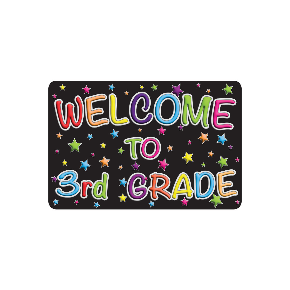 ASH91595 15.5 x 23.5 in. The Original Fun Welcome Mat - Welcome to 3rd Grade, Classroom Floor Mat
