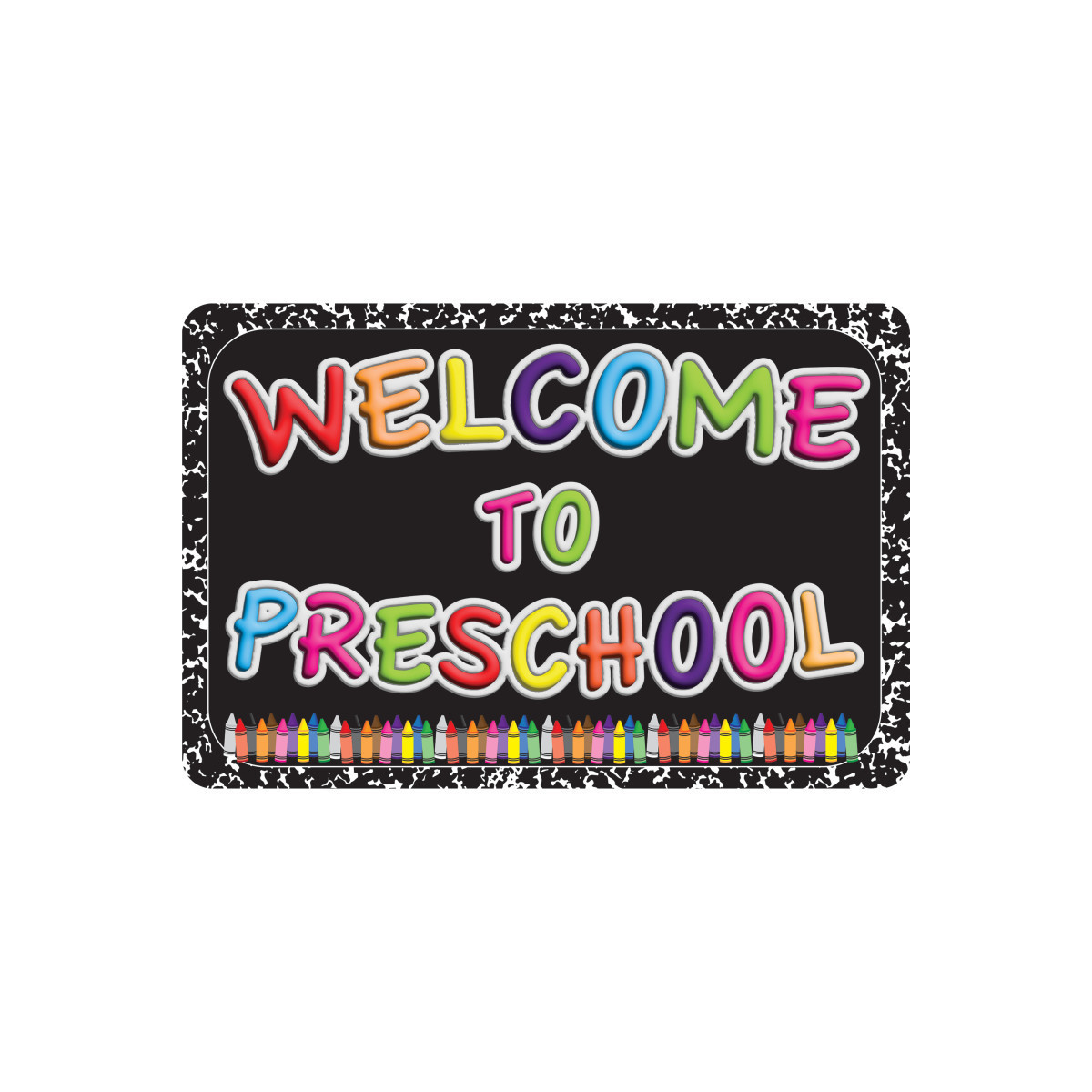 ASH91590 15.5 x 23.5 in. The Original Fun Mat Welcome Mat - Welcome to Preschool - Classroom Floor Mat