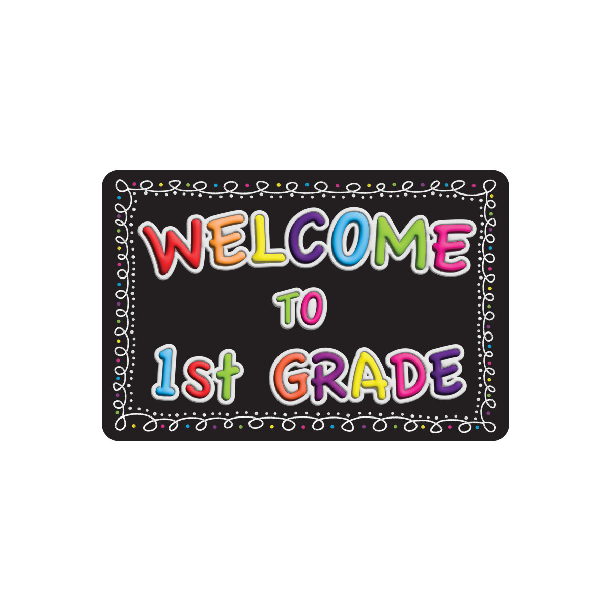 ASH91593 15.5 x 23.5 in. The Original Fun Welcome Mat - Welcome to 1st Grade, Classroom Floor Mat