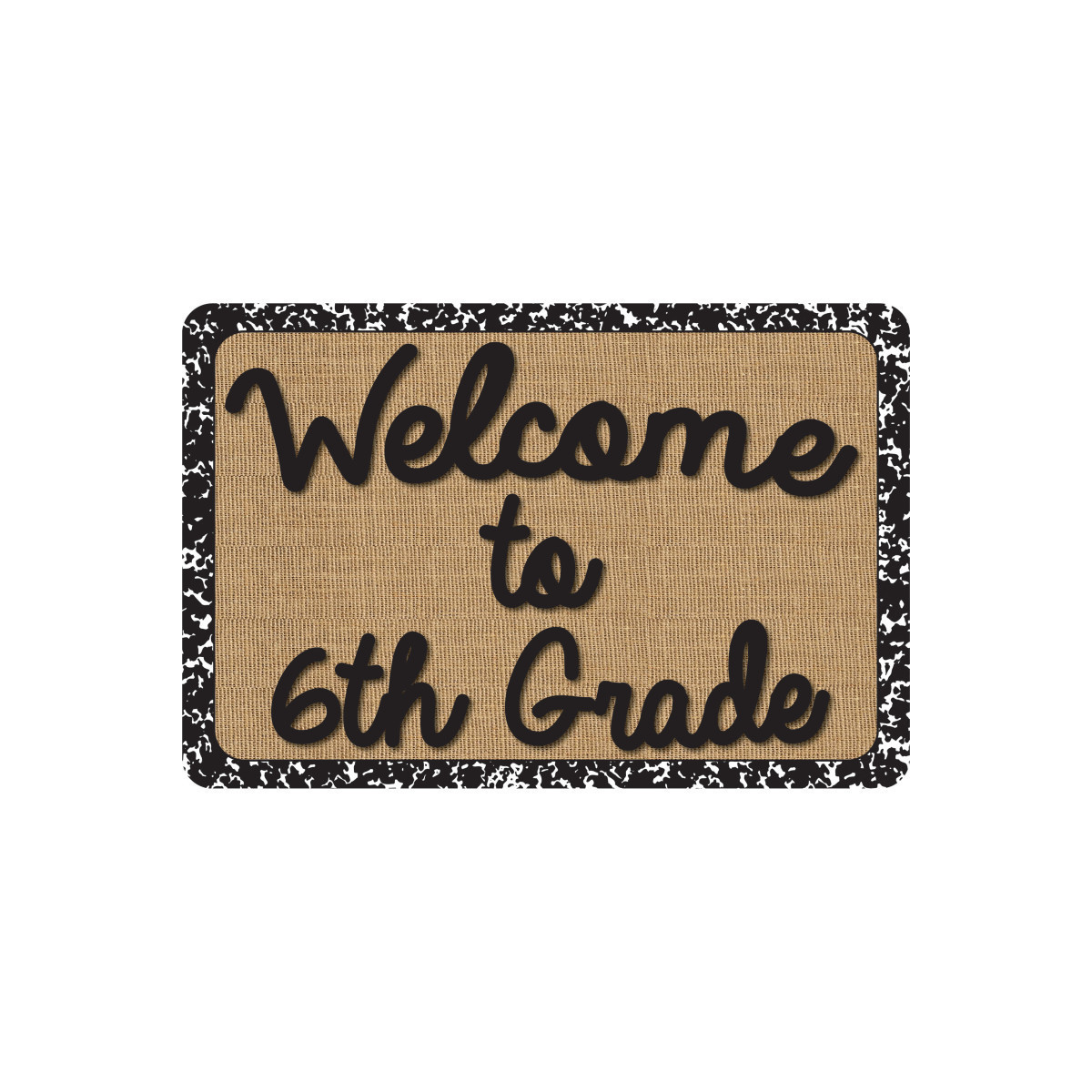 ASH91598 15.5 x 23.5 in. The Original Fun Welcome Mat - Welcome to 6th Grade