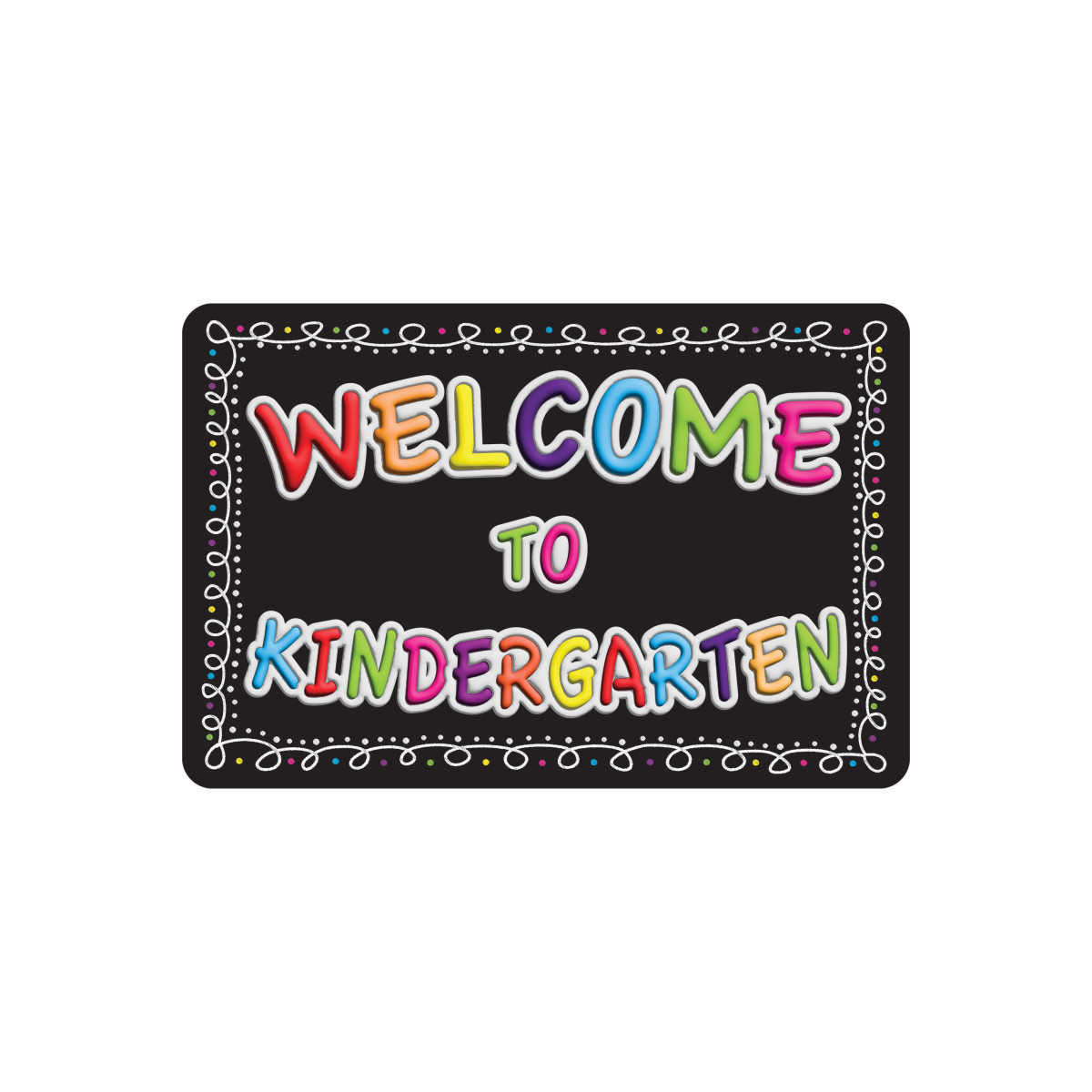 ASH91592 15.5 x 23.5 in. The Original Fun Welcome Mat - Welcome to Kindergarten, Classroom Floor Mat