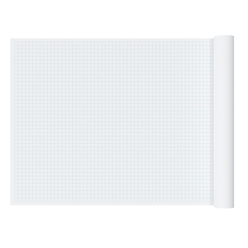 GYR150130 2 cm Graph Paper Roll, White & Blue - 36 x 120 in.