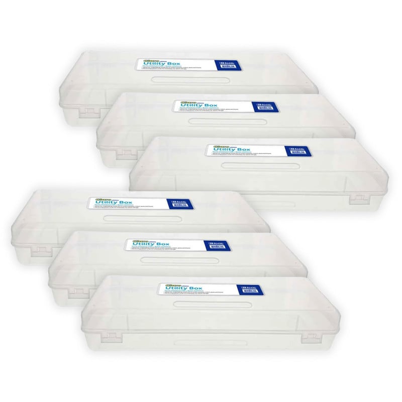 BAZ851-6 Multipurpose Ruler-Length Utility Box, Clear