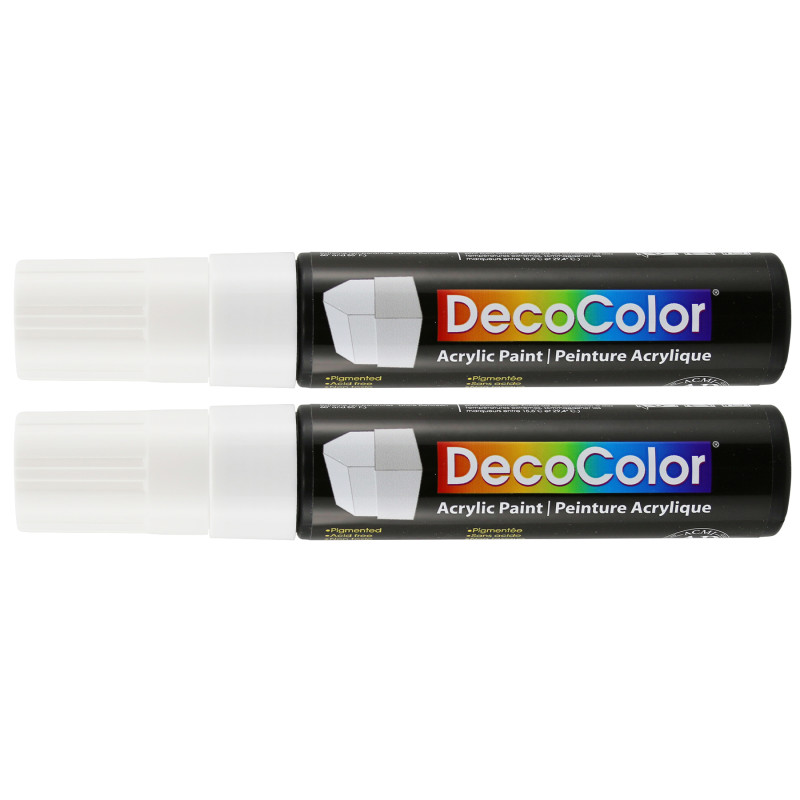 UCH05150001C-2 Marvy Deco Color Acrylic Paint Marker - 515-C Wedge Tip, White