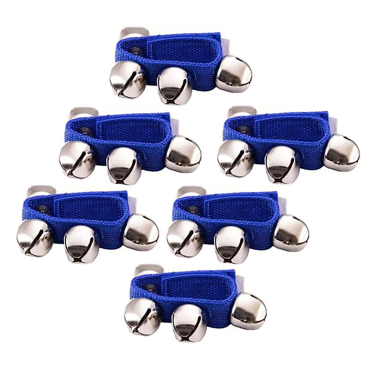 WEPBE7001BL-6 Blue Wrist Bells - Pack of 6