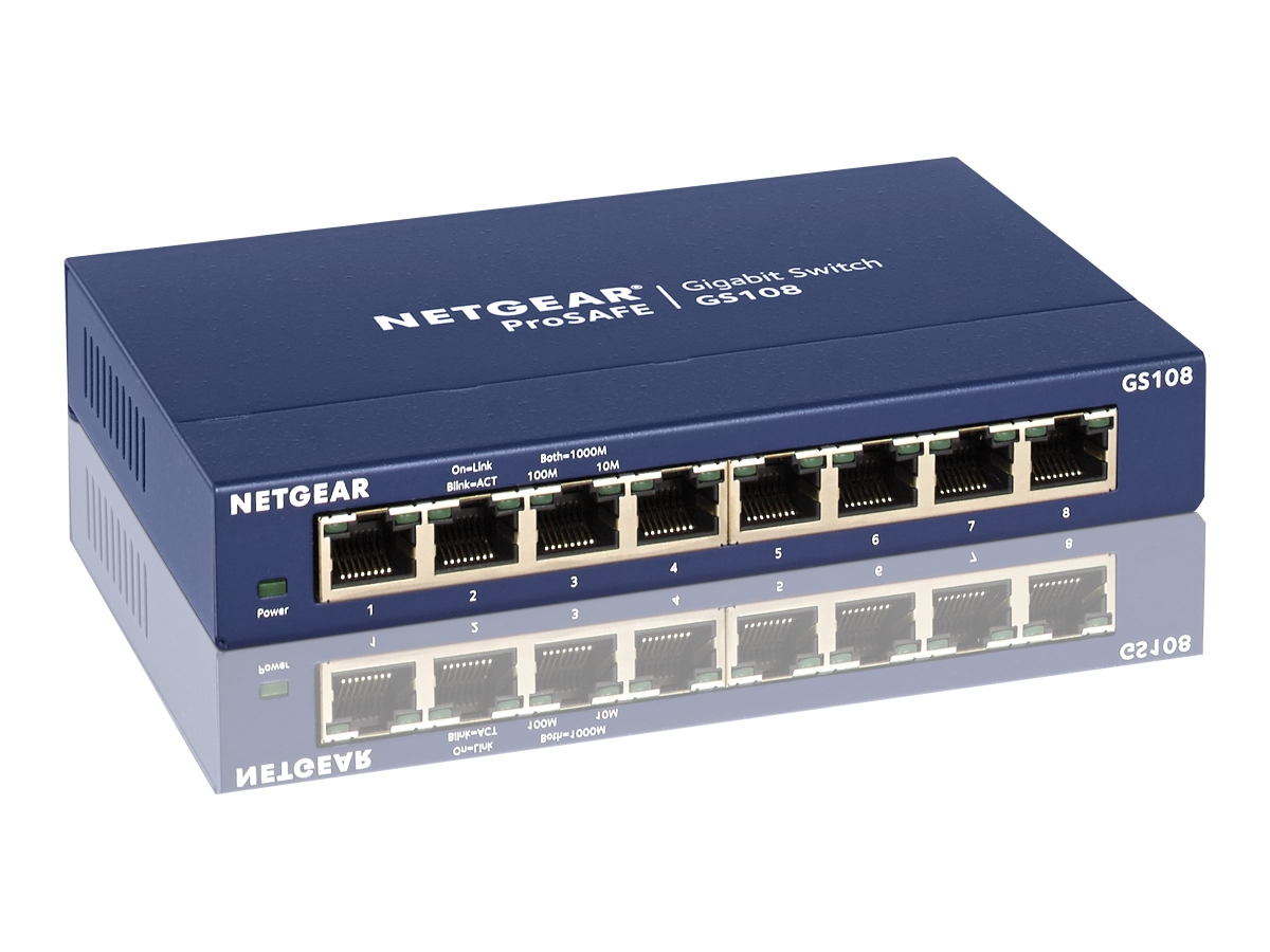 8-Port Gigabit Pro-Safe Ethernet Unmanaged Switch -  Netgear, NE715148