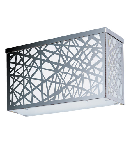 Inca Led Polished Chrome ADA Wall Sconce Wall Light, White Glass - 12 in.