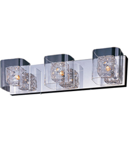 Picture of ET2 E22833-18PCPC Gem 3 Light Polished Chrome Vanity Light Wall Light, Clear - 22 in.