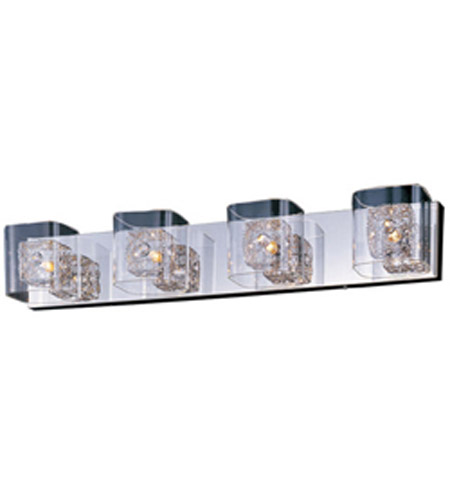 Picture of ET2 E22834-18PCPC Gem 4 Light Polished Chrome Vanity Light Wall Light, Clear - 31 in.