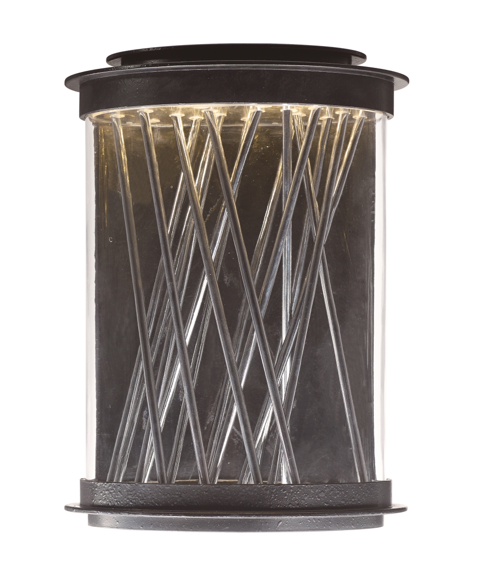 Picture of Maxim 53497CLTEPC 14 in. Bedazzle LED Outdoor Wall Lantern - Texture Ebony & Polished Chrome