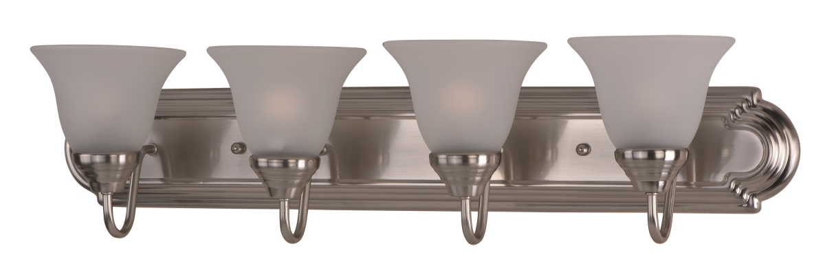 Essentials 4-Light Bathroom Vanity, Satin Nickel