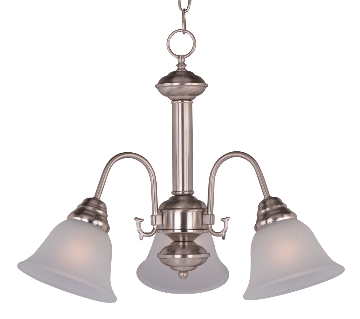 Picture of Maxim 2697FTSN 15.5 x 20 in. Malaga 3-Light Chandelier, Satin Nickel