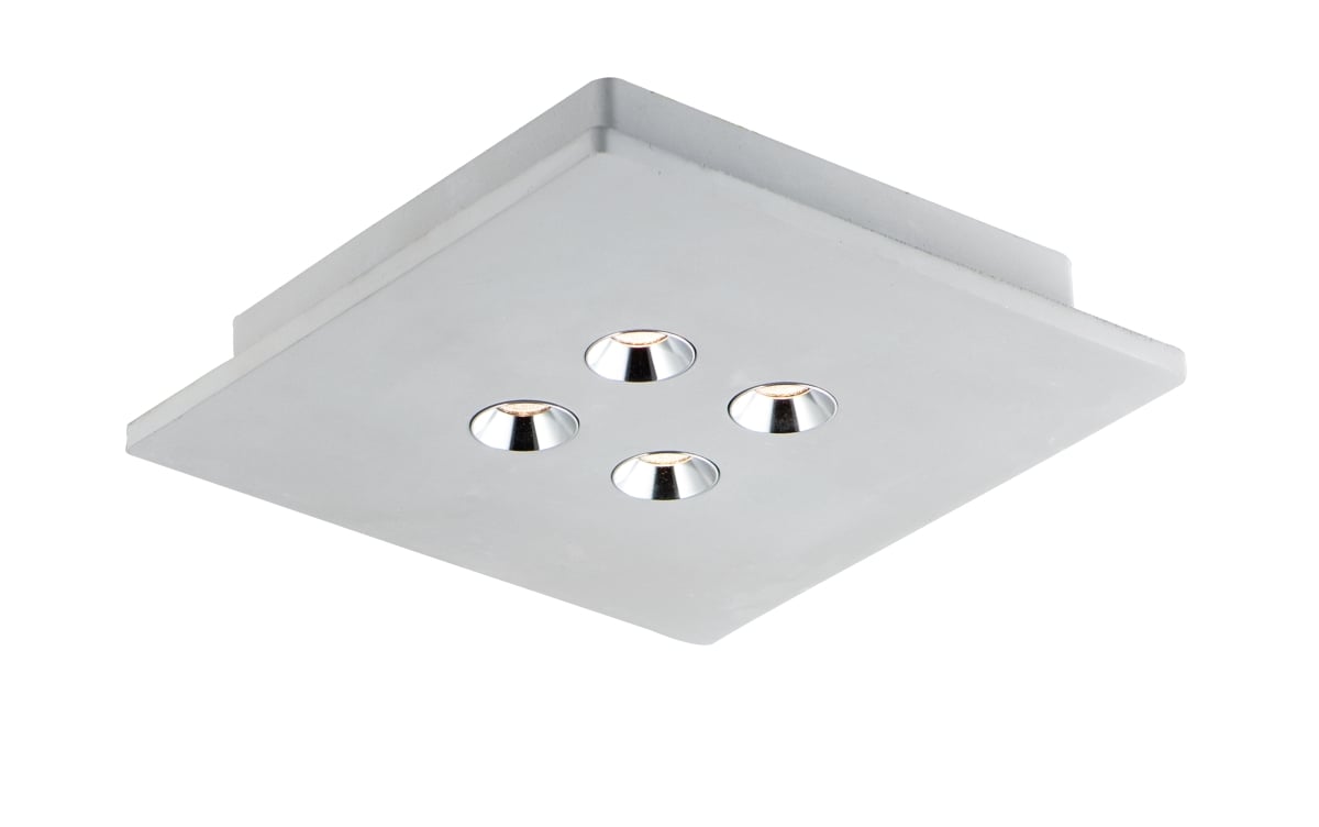 Peg 4-Light LED Flush Mount - Gray - 10in. x 10in. - Dimmable