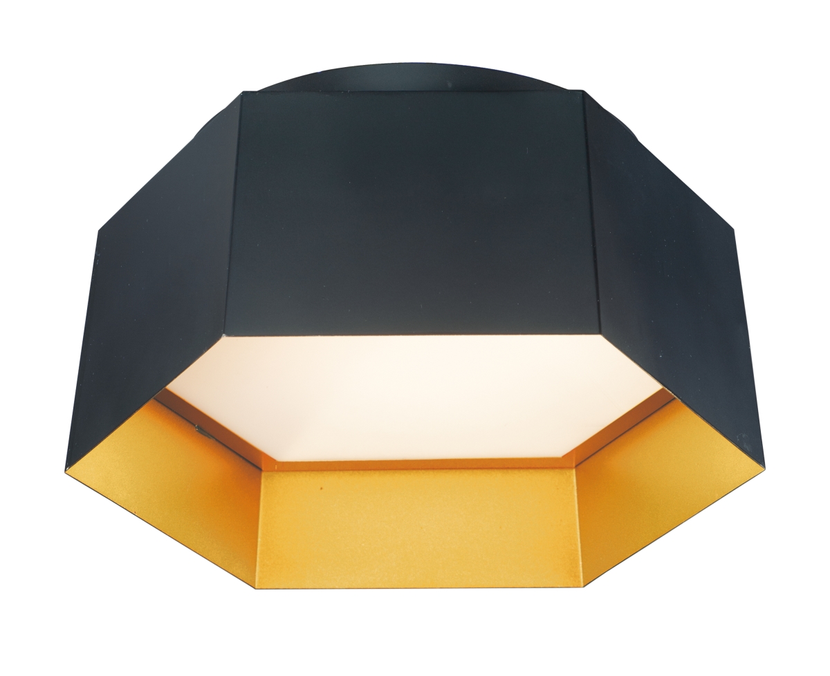 Picture of Maxim Lighting 30330BKGLD Honeycomb 1-Light LED Flush Mount - Black & Gold
