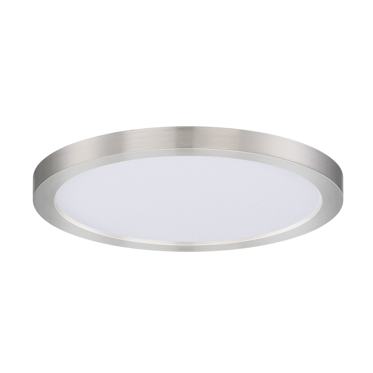 9 in. Chip 18W Round LED Flush Mount, Satin Nickel