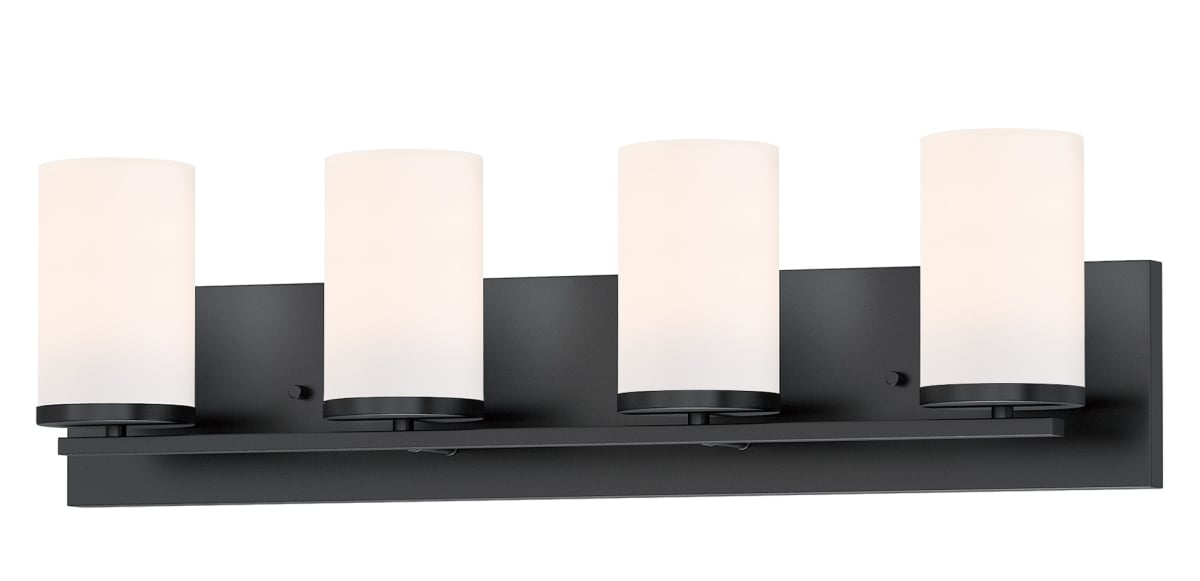 5 in. 4-Light Bath Vanity, Black