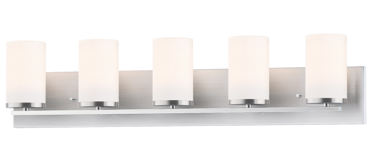 7.63 in. 5-Light Bath Vanity, Satin Nickel