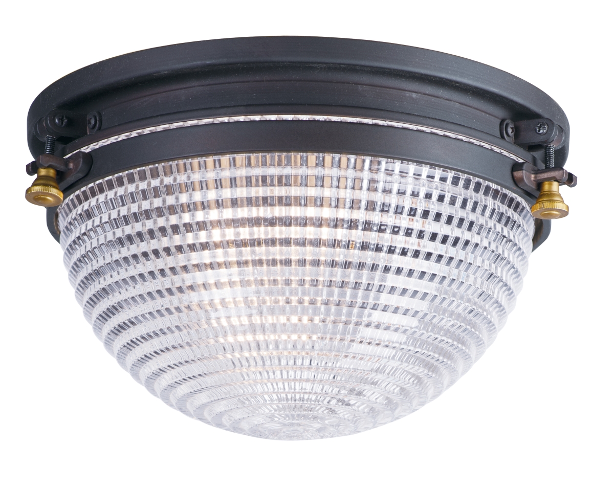 Picture of Maxim 10180OIAB 12 in. Portside 1 Light Oil Rubbed Bronze & Antique Brass Outdoor Flush Mount