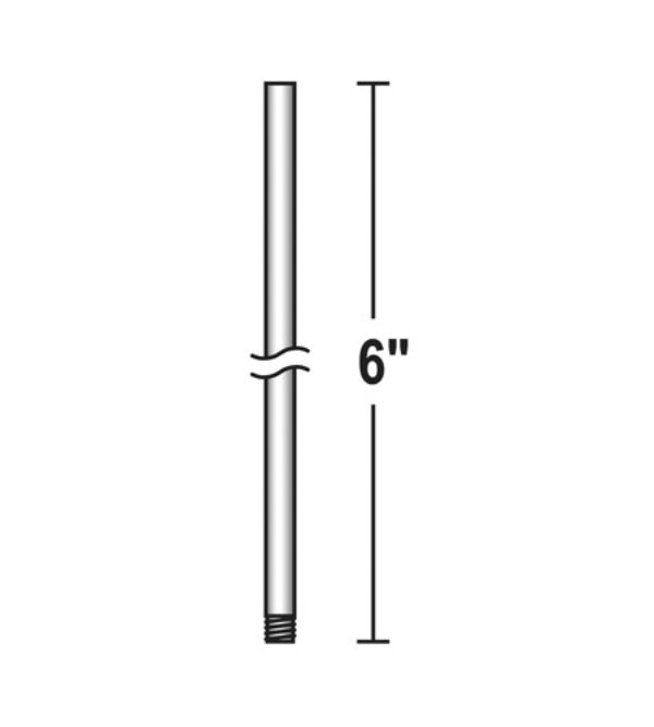 6 in. San Gabriel Black Extension Stem