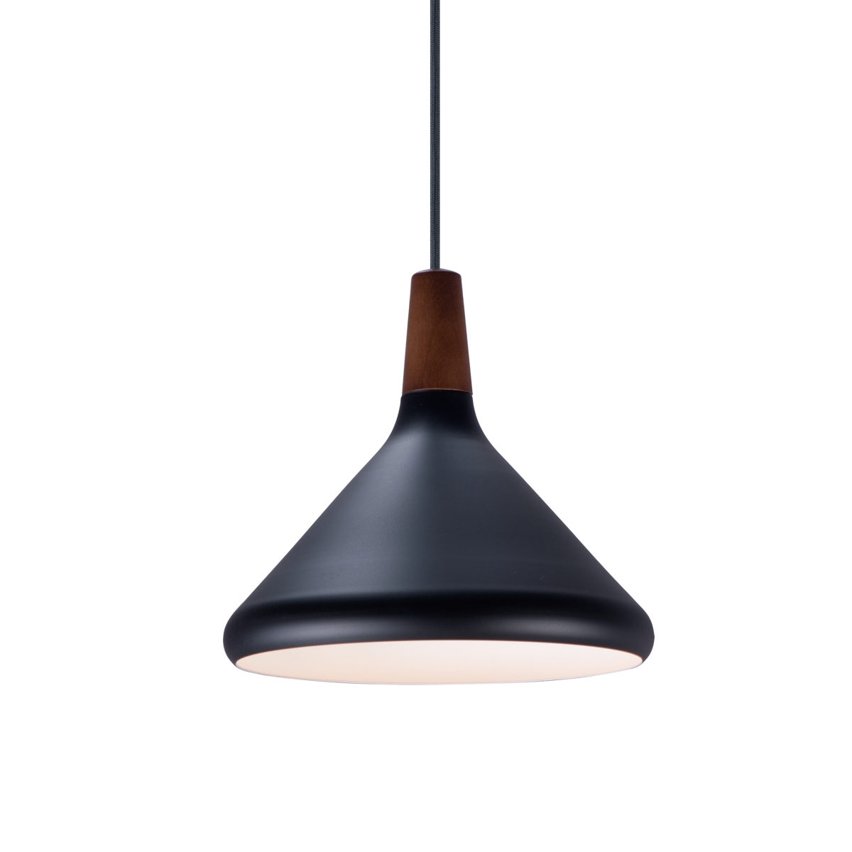 Picture of Maxim Lighting 11350WNBK 7 in. 1 Light Nordic Single Pendant Ceiling Light&#44; Walnut & Black