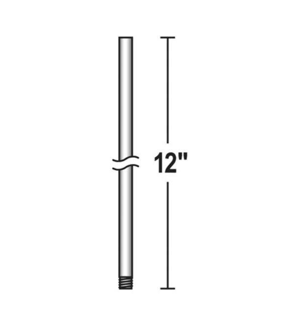 12 in. San Gabriel Black Extension Stem