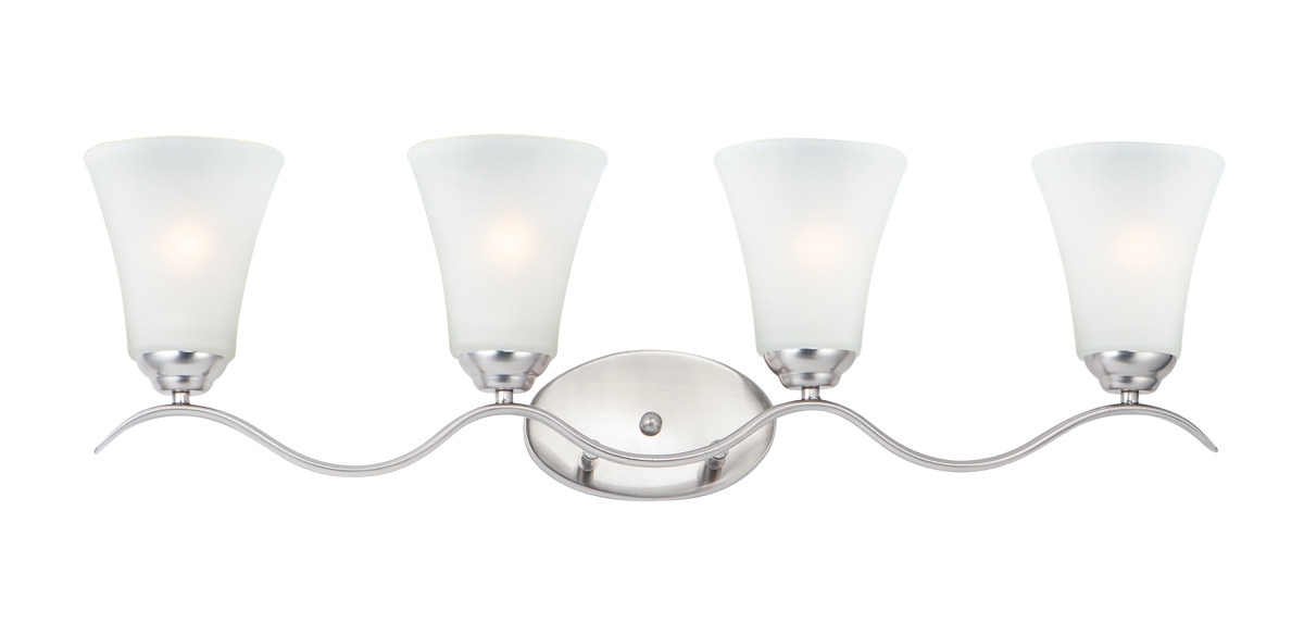 4-Light Bath Vanity, Clear & Silver