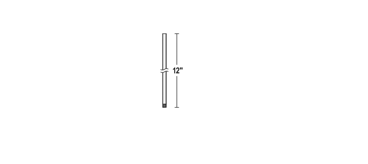 STR06212BK-HF 12 in. San Gabriel Extension Stem, Black