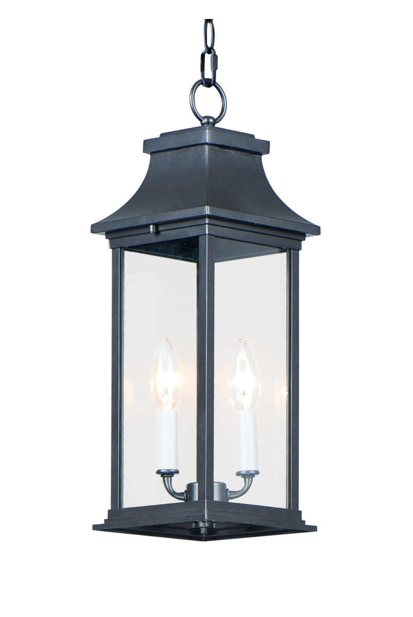 7 in. Vicksburg 2 Light Black Outdoor Hanging Lantern