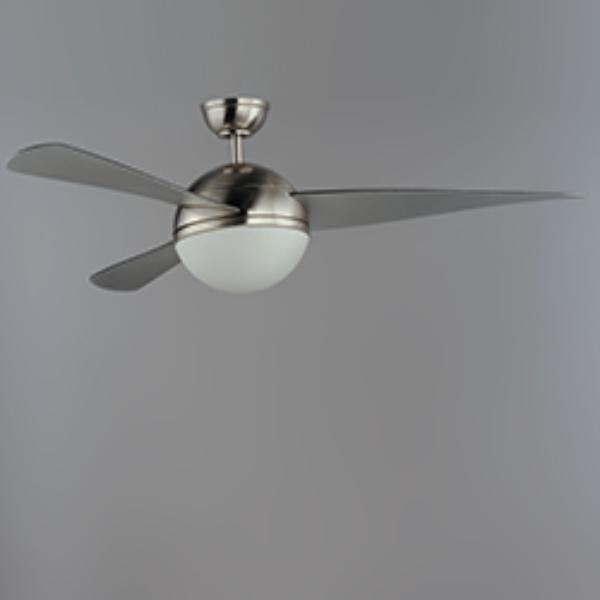 52 in. Cupola Nickel 2-Light LED Fan