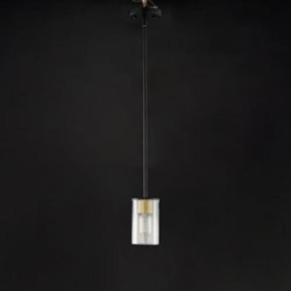 Sleek 1-Light Mini Pendant - Antique Brass & Black