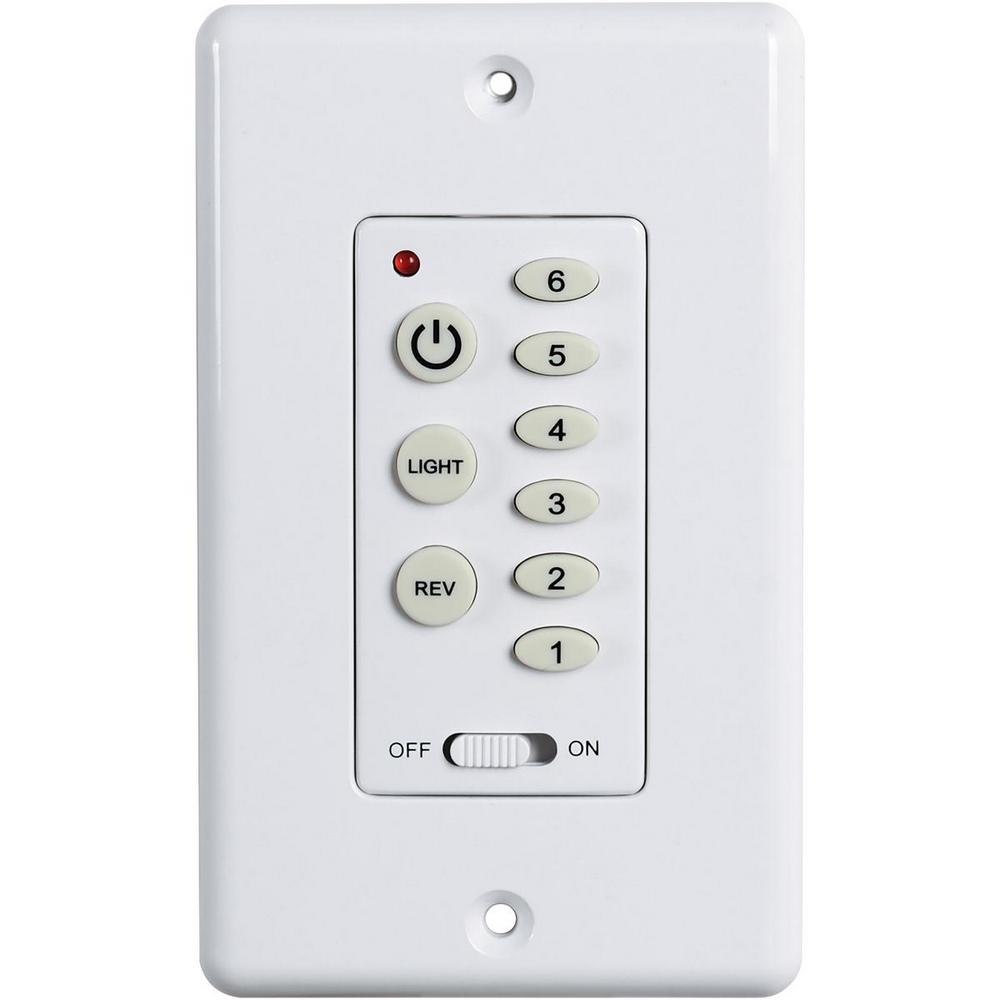 FCT88816WT DC Wall Control Light & Fan Control, White