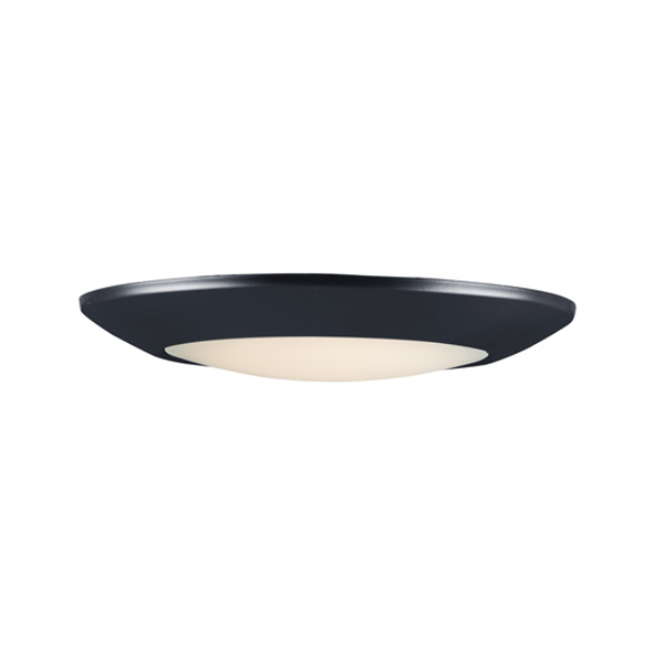 57931WTBK 9 in. Diverse LED Flush Mount Light 3000K - Black