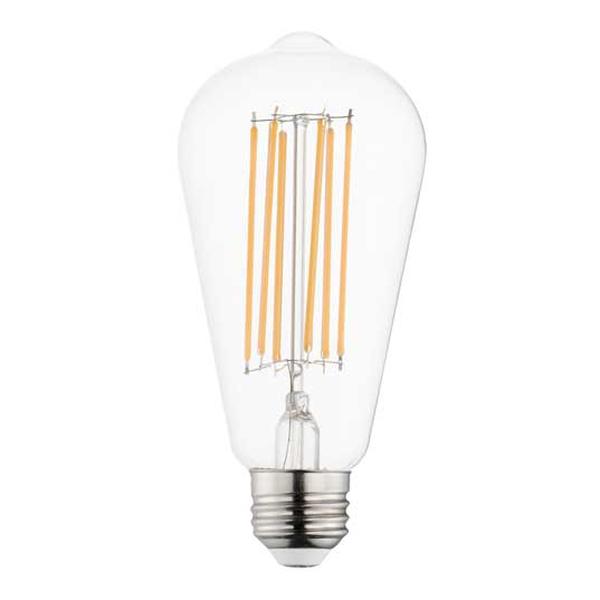 BL6E26ST64CL120V22 6W LED E26 ST64 Dimmable 2200K Bulb, Clear