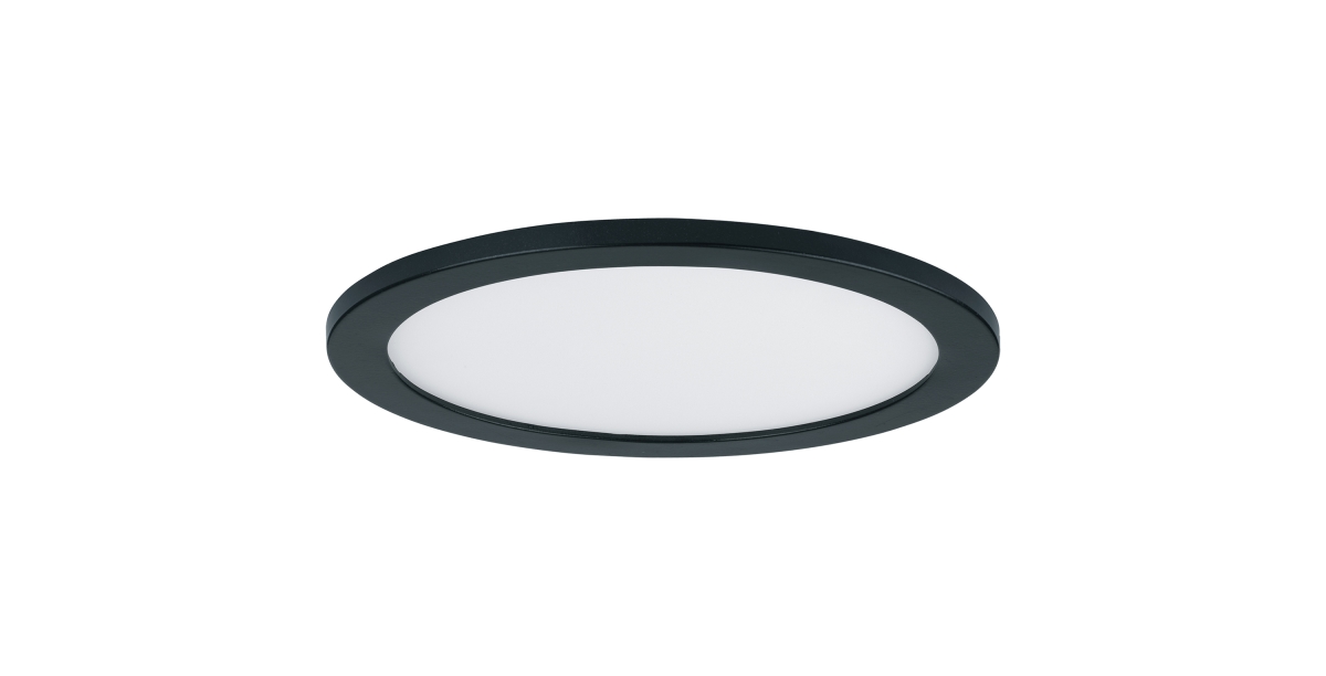58710WTBK Wafer 5 in. Round LED Surface Flush Mount, 3000K - Black