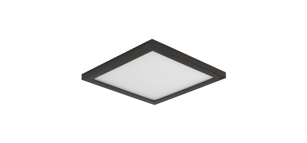 58720WTBZ Wafer 5 in. Square LED Surface Flush Mount, 3000K - Bronze