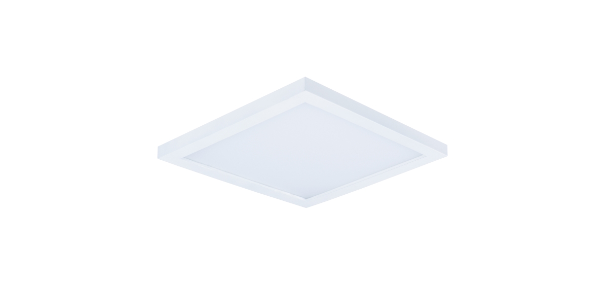 58720WTWT Wafer 5 in. Square LED Surface Flush Mount, 3000K - White