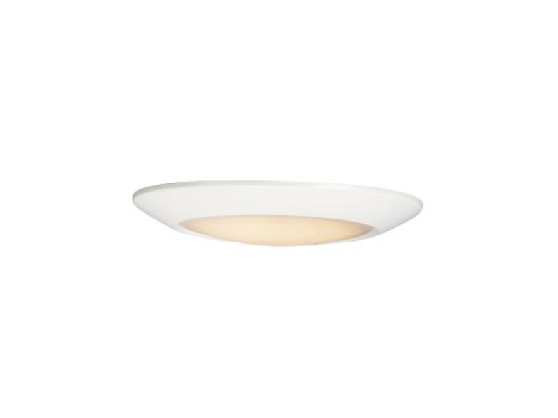57915WTWT 9.25 in. Diverse White LED Flush Mount Ceiling Light, White Shade