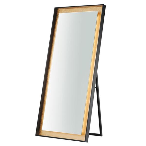 Picture of ET2 E42046-GLBK 30 x 67 in. Floating LED Mirror&#44; Gold Leaf & Black
