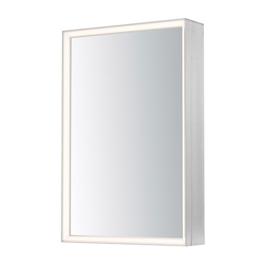 Picture of ET2 Lighting E42065-SN Bevel 24 x 36 in. LED Mirror Medicine Cabinet - Satin Nickel