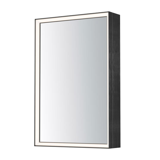 Picture of ET2 Lighting E42065-BBK Bevel 24 x 36 in. LED Mirror Medicine Cabinet - Brushed Black
