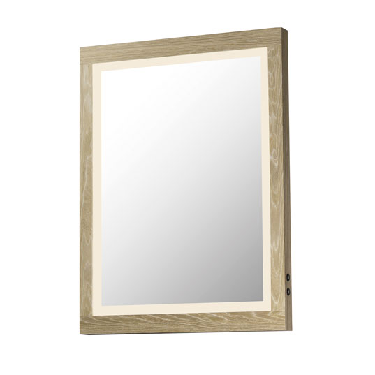 Picture of ET2 Lighting E42052-OK Sawyer 24 x 32 in. Framed LED Mirror - Oak