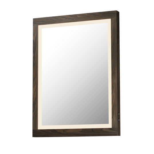 Picture of ET2 Lighting E42052-WN Sawyer 24 x 32 in. Framed LED Mirror - Walnut