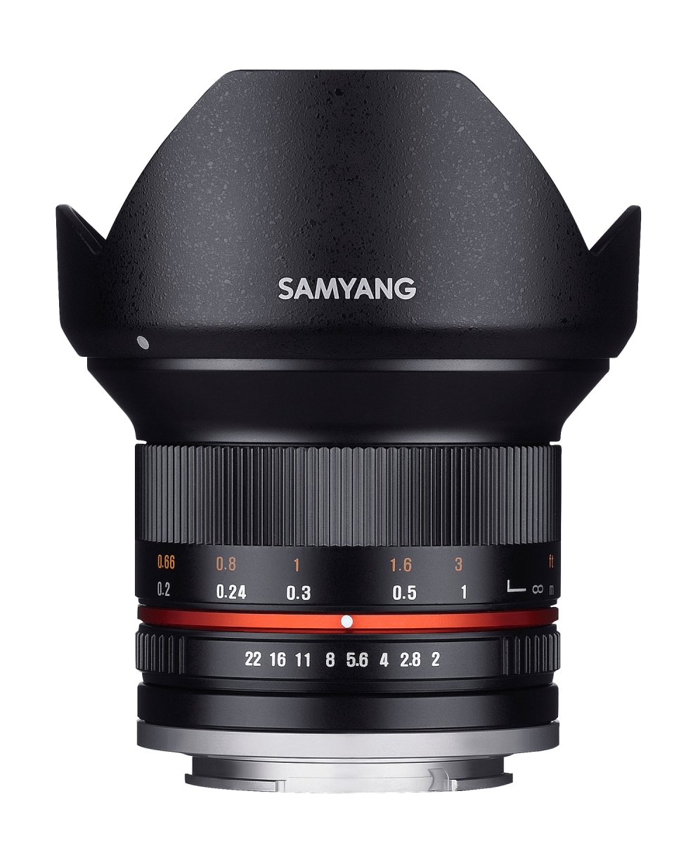 SY12M-FX-BK 12 mm F2.0 Nano Coating System CS Camera Lens for Fujifilm X-Mount - Black