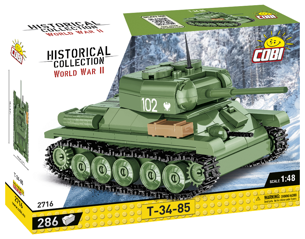 -2716 Historical Collection World War II T-34-85 Tank -  COBI, COBI-2716