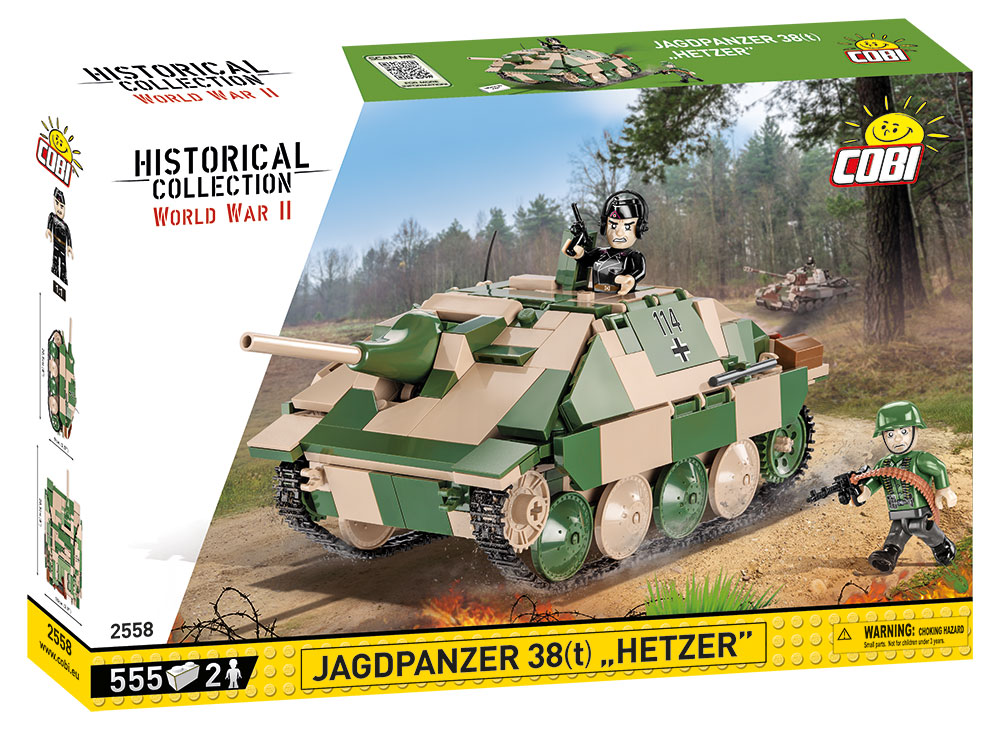 -2558 Historical Collection World War II Jagdpanzer 38 Hetzer Tank -  COBI, COBI-2558