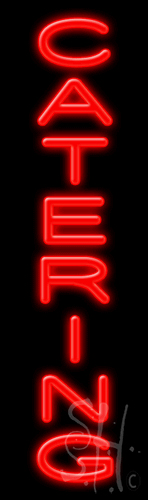 N102-1102-clear 8 x 27 in. Catering Clear Backing Neon Sign, Red